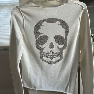 $23❗️💀🎃 ZADIG & VOLTAIRE jeweled skull. Fits like Small. Knit, v-neck.